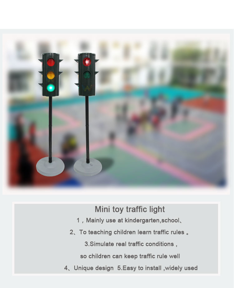 Customized Mini LED Toy Traffic Light for Kids Education