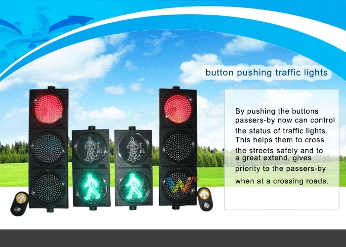 Button Push Pedestrian Roadway Traffic Signal Light