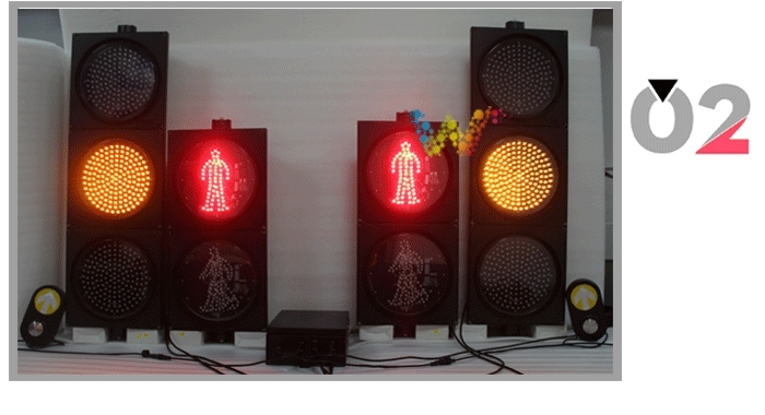 Button Push Pedestrian Roadway Traffic Signal Light