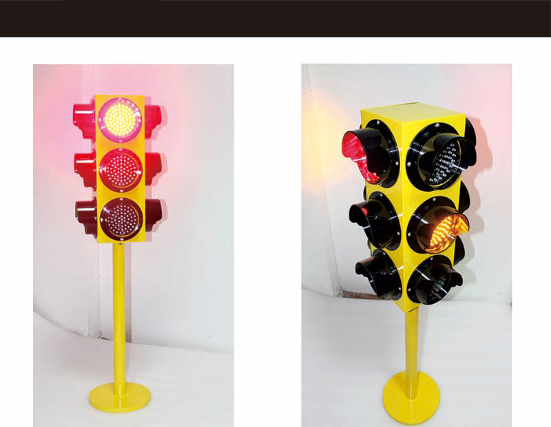 School Teaching 125mm 4 Aspects Portable LED Traffic Light