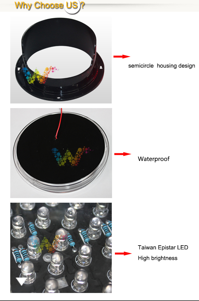 Customized Mould PC 100mm Red LED Traffic Light Parts