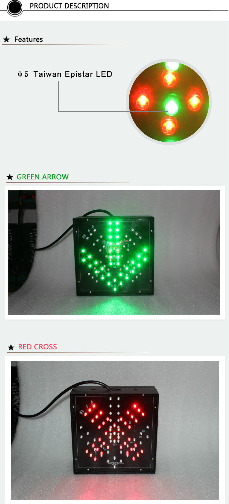 200mm Red Green Stop Go Toll Station LED Traffic Light