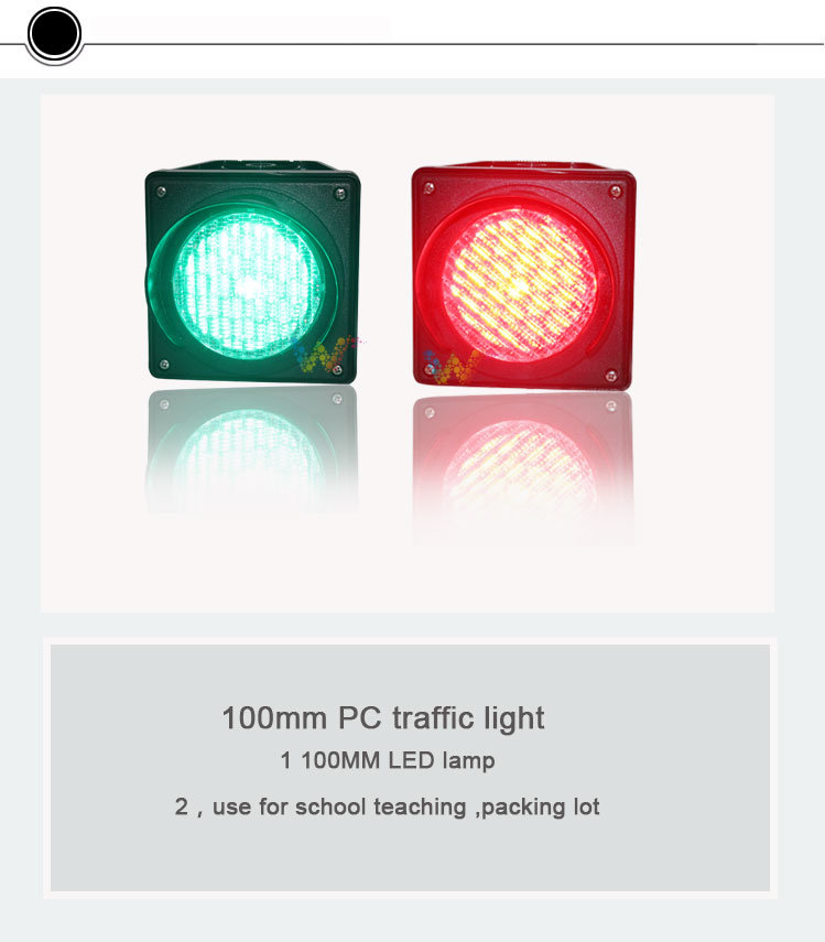 Customized Parking Lots 100mm Mini Decoration LED Traffic Light