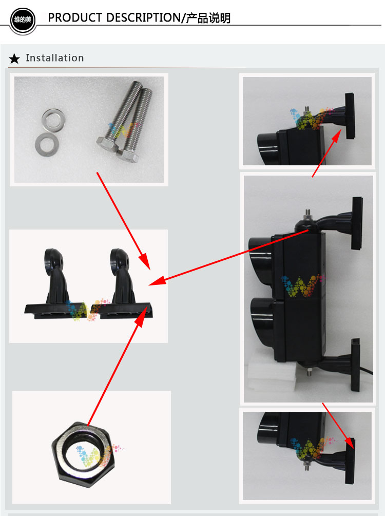 Customized Parking Lots 100mm Mini Decoration LED Traffic Light