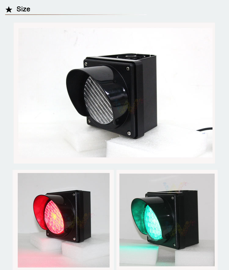 Customized Parking Lots 100mm Mini Decoration LED Traffic Light