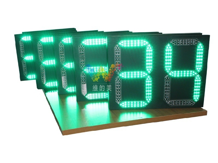 2 Digital Red Green LED Countdown Timer Traffic Light