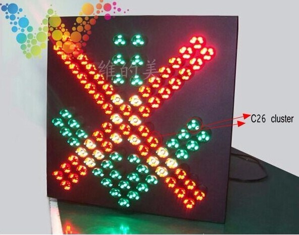 C26 3G Waterproof LED Arrow Board Sign Pixel Cluster Module