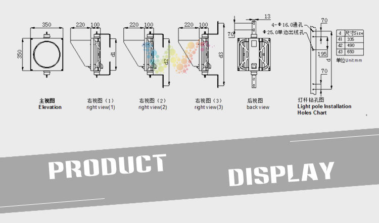 Cheap Price One Aspect 300mm Red Traffic Signal Light