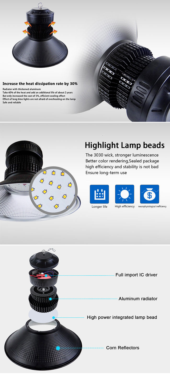 100W Industrial Lighting with High Quality LED High Bay Light