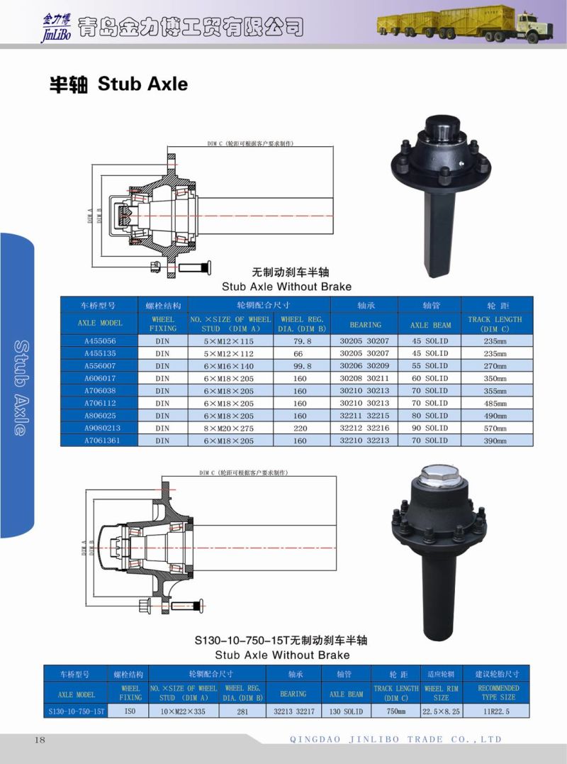 Agricultural Axle 6t 8t