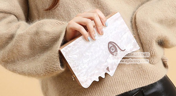 2017 Acrylic Ladies Party Fashion Clear Evening Clutch Bag for Women Low MOQ (EB647)