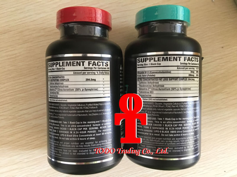 Nutrex Research Lipo 6 Black Ultra Concentrate Extreme Fat Loss Support Dietary Supplement 60 Black Capsules Fast Slimming Capsules