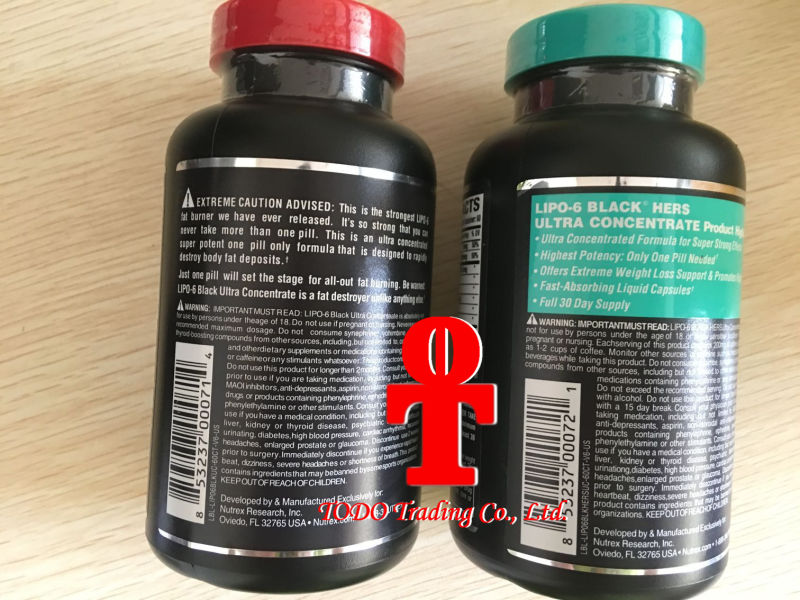 Nutrex Research Lipo 6 Black Ultra Concentrate Extreme Fat Loss Support Dietary Supplement 60 Black Capsules Fast Slimming Capsules