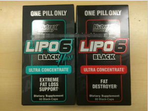 Nutrex Research Lipo 6 Black Ultra Concentrate Extreme Fat Loss Support Dietary Supplement 60 Black Capsules Fast Slimming Capsules