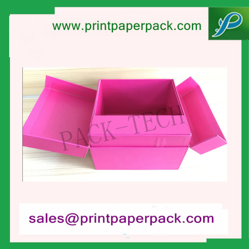 Customized Cardboard Ribbon Cosmetic Foldable Packaging Box Chocolate Cake Perfume Jewelry Paper Gift Packing Box