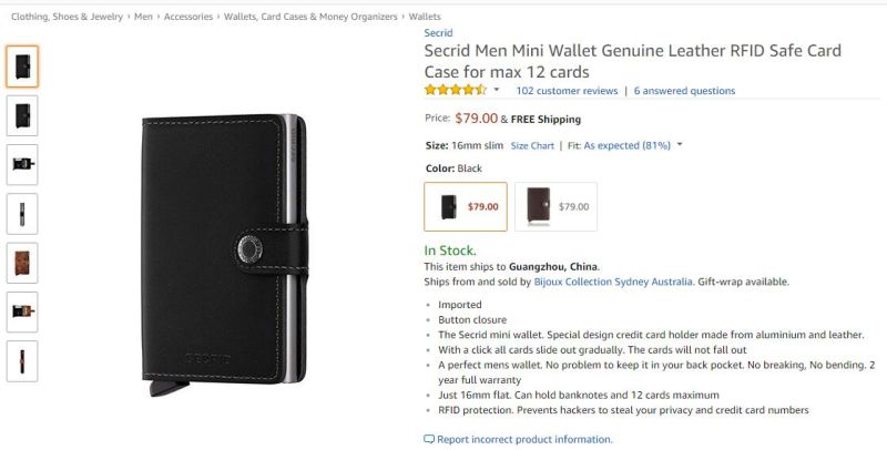 Origin Creative Design Geniune Leather Mini Wallet