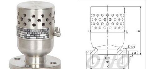 316/Monel Material Vacuum Saefty Relief Valve with Flange