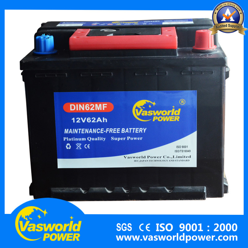 DIN62 12V 62ah Maintenance Free Car Battery