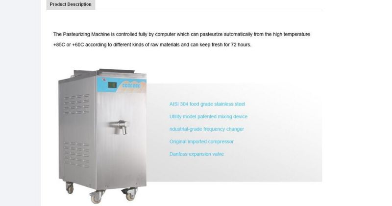 Commercial Pasteurizer Milk Pasteurizing Machine