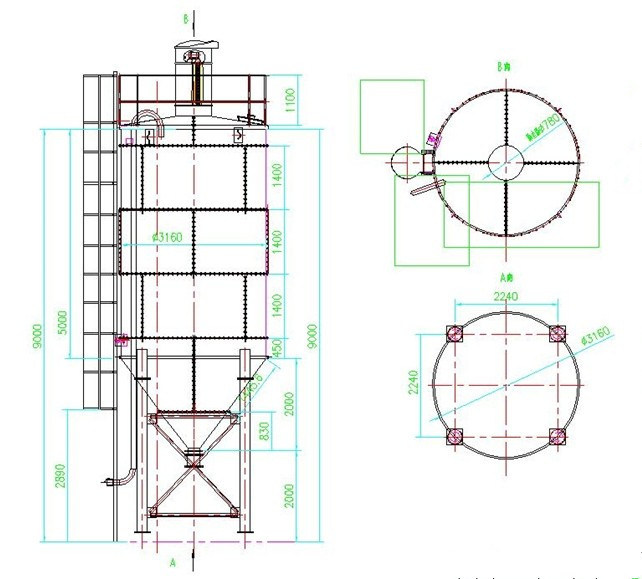 Snc50 Customized Easy Assemble Sheet Cement Silo for Sale