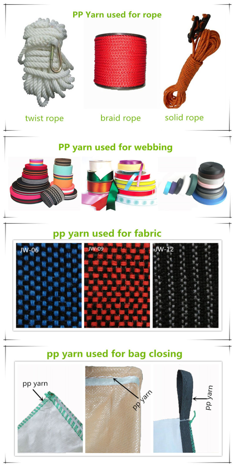 Factory 840d Polypropylene FDY Yarn for Hand Knitting