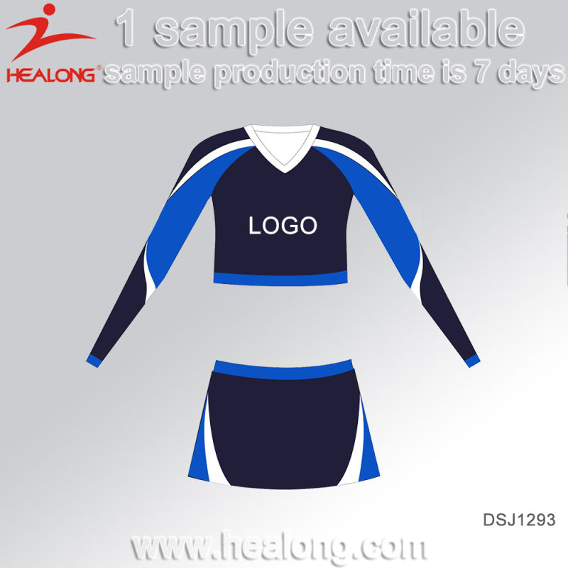 Healong 100% Polyester Fully Dye Sublimated Plus Size Cheerleading Uniform