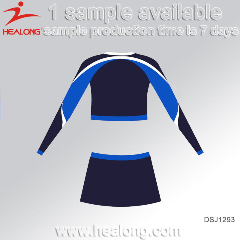 Healong 100% Polyester Fully Dye Sublimated Plus Size Cheerleading Uniform