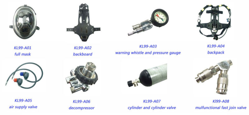 Movable Long-Tube Positive Pressure Fire Fighting Air Breathing Apparatus