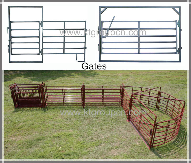 5 Bar Oval Rail Cattle Corral Panels