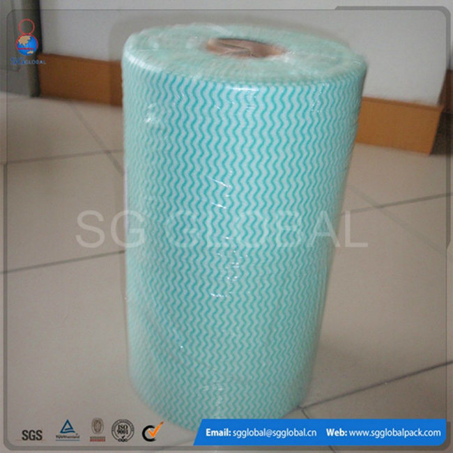 White Viscose Polyester Spunlace Non Woven Fabric in Roll