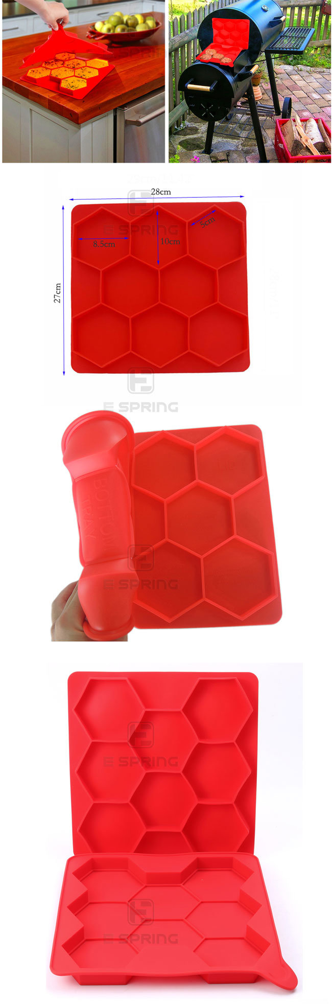 Silicone Burger Patties Press, Cookie Maker, Giant Ice Cubes, Breakfast Biscuits, Baby Food Store, Honeycomb