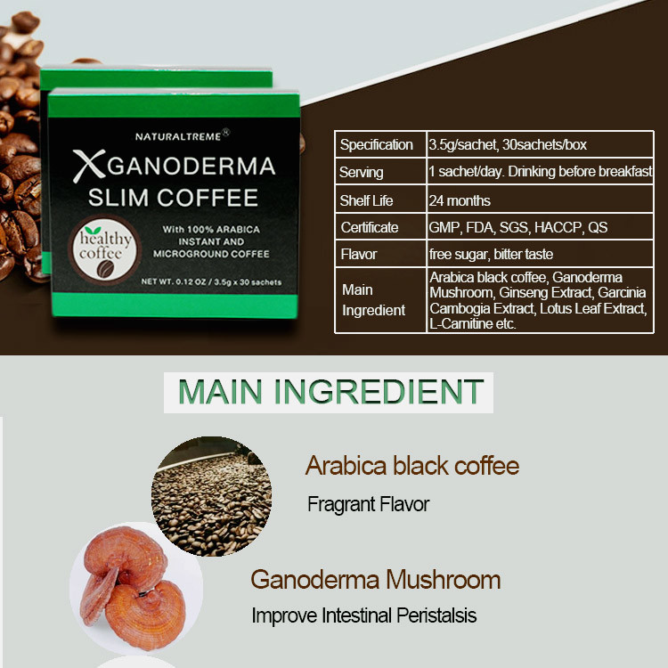 Health Organic Ganoderma Coffee Slimming Weight Loss