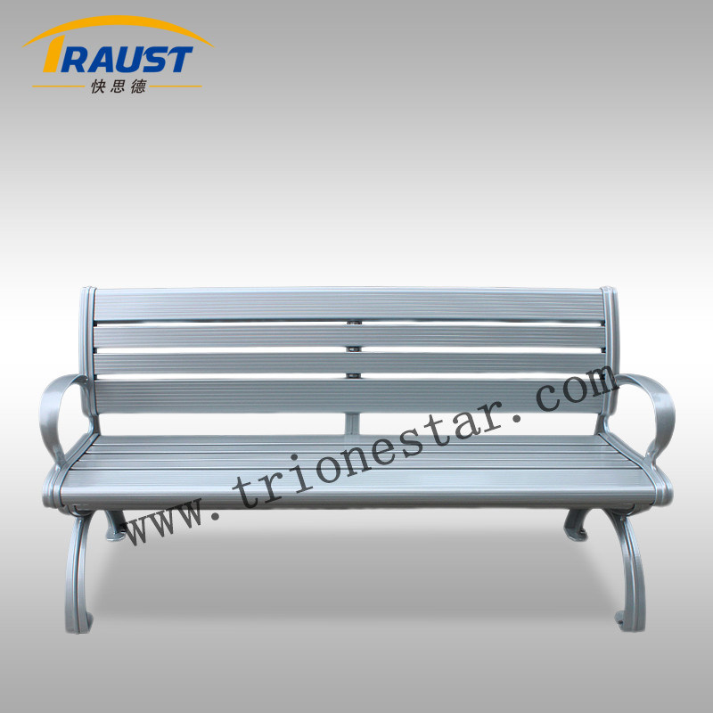 Top Quality Metal Aluminum Slat Garden Benches, Patio Furniture