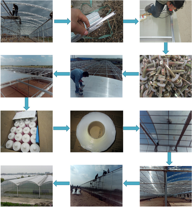 20mm Thickness Four-Wall Hollow Polycarbonate Sheet for Greenhouse