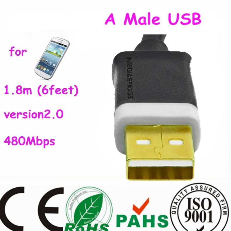 Mobile Phone a Male USB to Micro B USB Cable