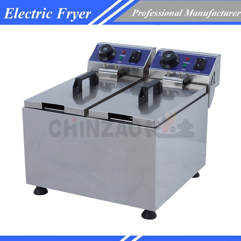 Stainless Steel Electric Commercial Countertop Deep Fryer Dzl-082b