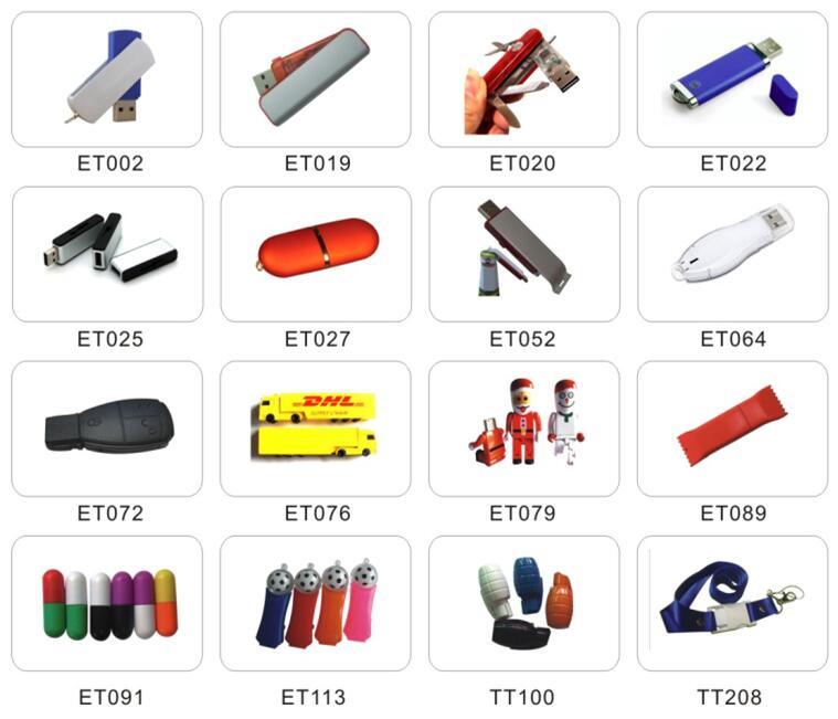 Plastic USB Flash Drive Flash Memory with Custom Logo (ET066)