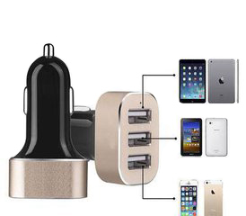 Portable Triple USB Car Charger Adapter with 5V 5.2A