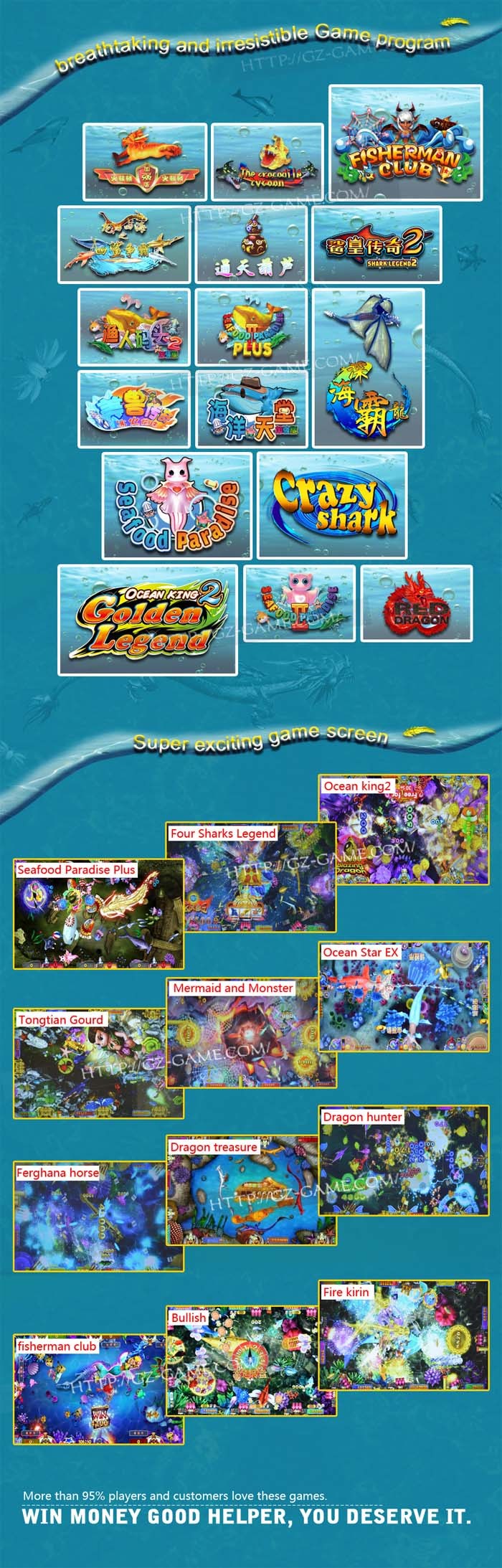 Catching Fish Game Arcade Fishing Game Machine with Yuehua Software