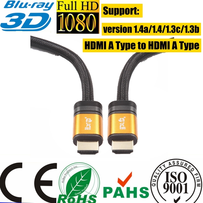 4096p*2160p LCD TV Orange Gold HDMI Cable for xBox PS4 (SY120)