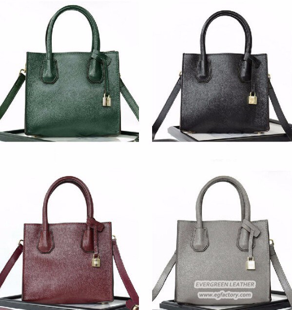 Ladies High-End Designer Cowhide Leather Bags Handbags Women OEM Factory in Guangzhou Emg4915