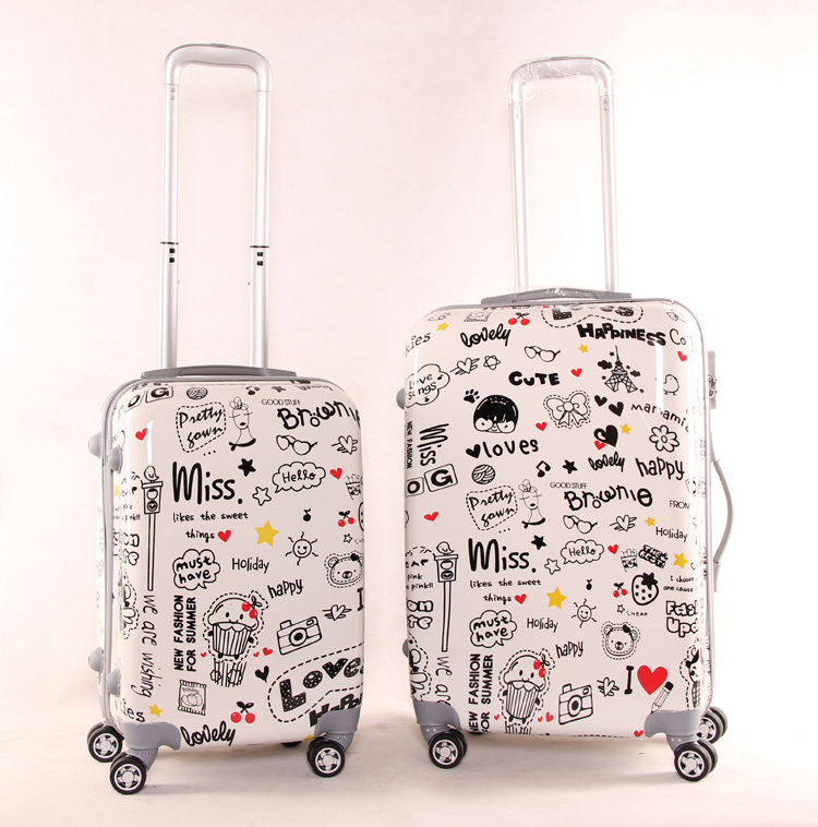 ABS+PC Printed Hard Shell Love Designer Luggage