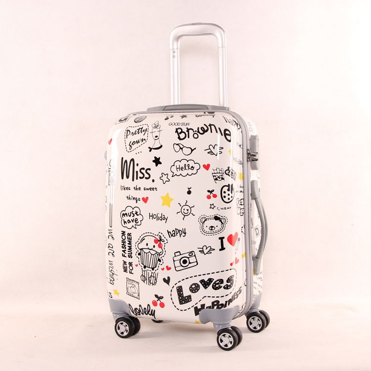 ABS+PC Printed Hard Shell Love Designer Luggage