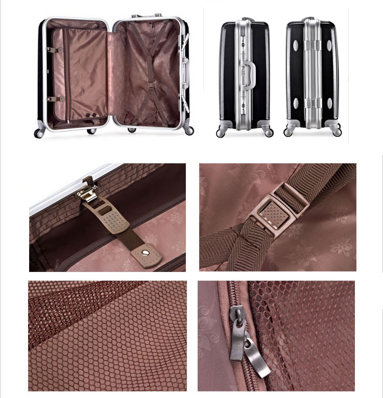 New Unique fashion 100% Polycarbonate PC Trolley Luggage