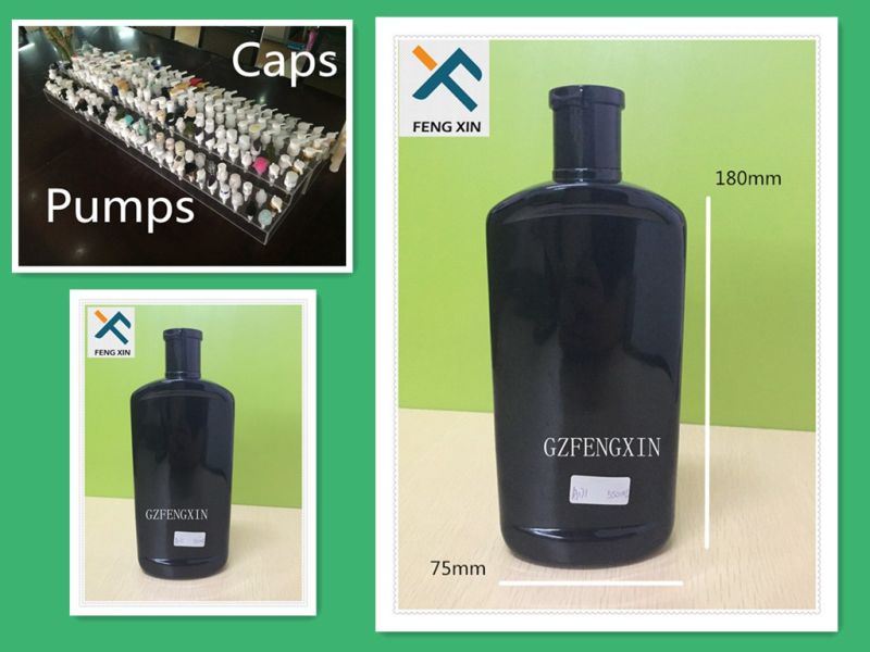 Personal Care Shampoo Use HDPE Material Square Plastic Bottle with Press Cap