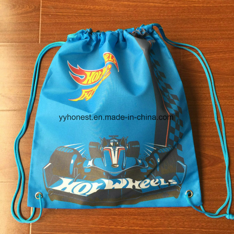 Custom Cheap Polyester Backpack Promotional Drawstring Bag