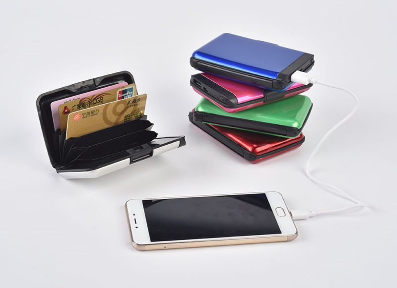 RFID Power Bank Function Aluma Credit Card Wallet