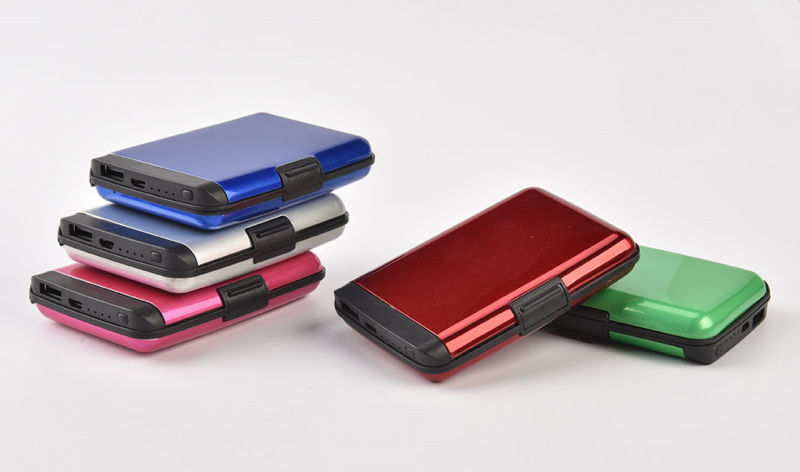 RFID Power Bank Function Aluma Credit Card Wallet