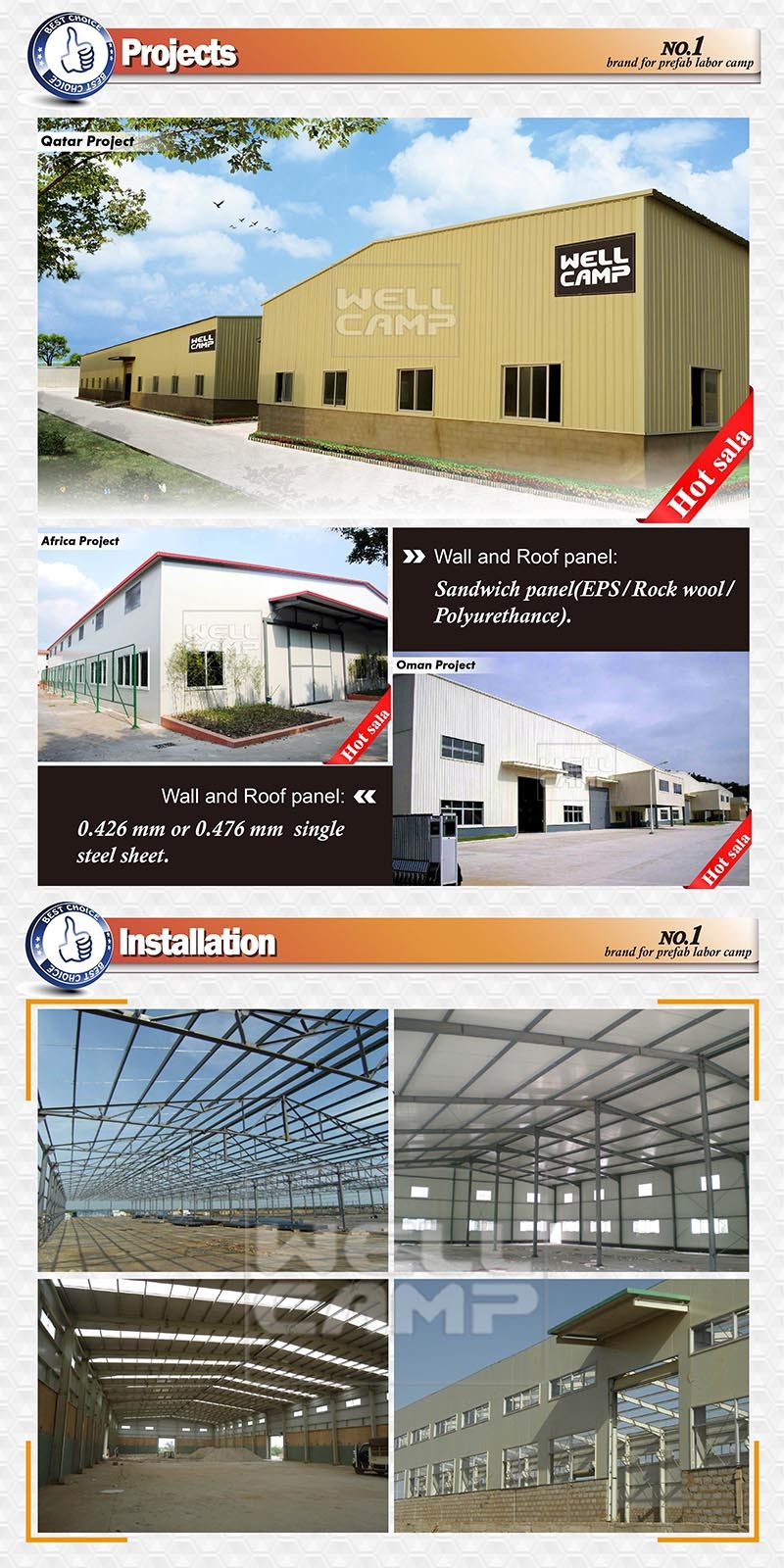 Wellcamp Steel Frame Steel Structure Warehouse