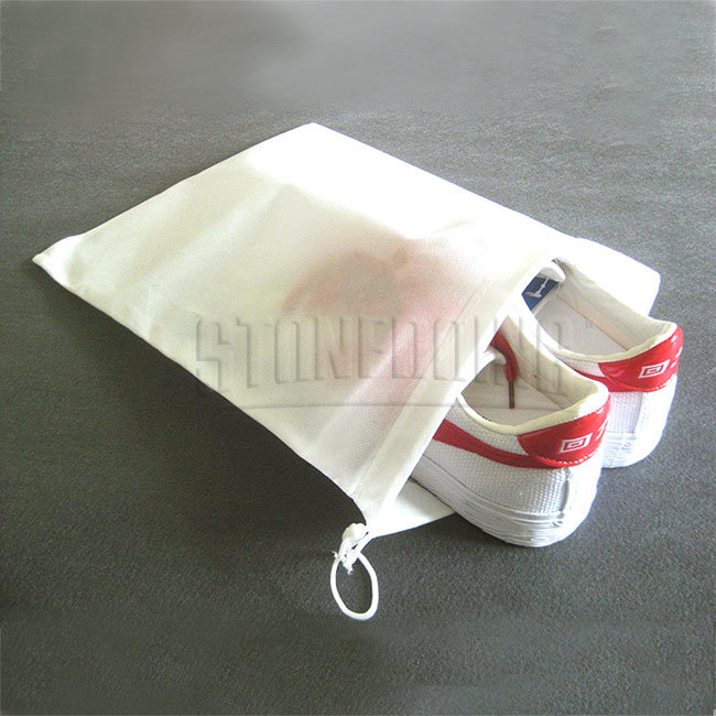 Custom Printed Drawstring Non Woven Shoe Bag for Promotion